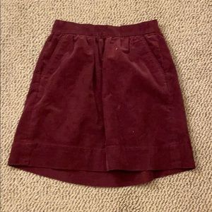 maroon skirt